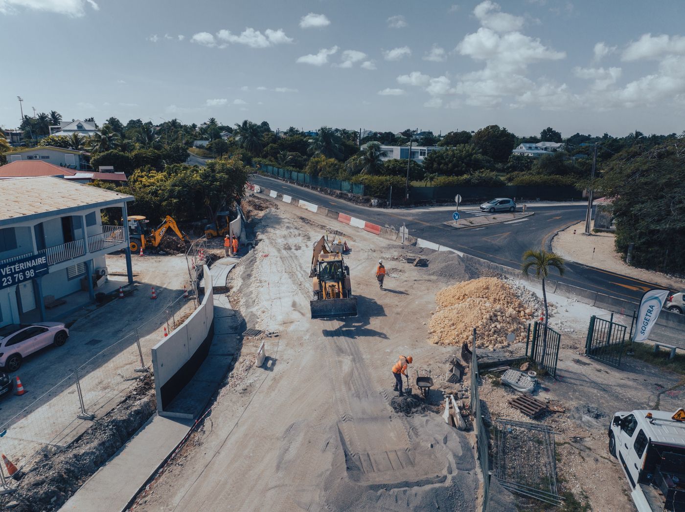 Chantier de terrassement vu par drone — photographie Romain Cruse